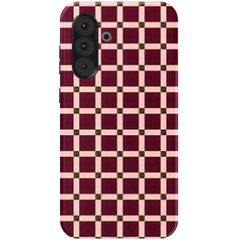 Selencia Coque arrière Vivid Samsung Galaxy A36 / A56 - Check This Burgundy