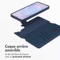 Accezz Étui de télephone portefeuille en cuir 2-en-1 avec MagSafe Samsung Galaxy S26 Plus - Nightfall Blue