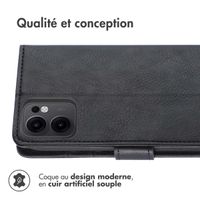 imoshion Étui de télephone portefeuille de luxe Oppo Reno 13 - Noir