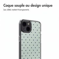 imoshion Coque Design Apple iPhone 14 - Polka Dot Mintgroen