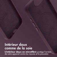 Accezz Coque arrière en cuir avec MagSafe Apple iPhone 17e / 16e - Heath Purple