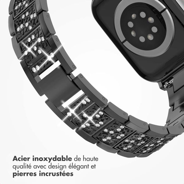 Selencia Bracelet à maillons scintillants Apple Watch | 38/40/41/42 mm - Noir