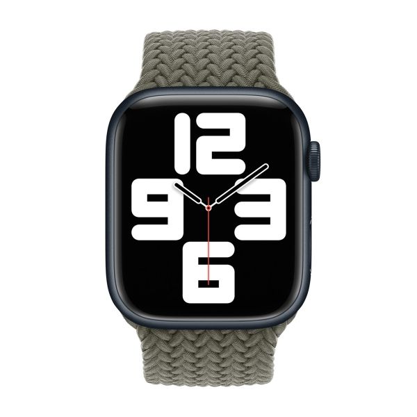 Apple Bracelet Solo tressé Apple Watch | 44/45/46/49 mm - Taille 3 - Olive