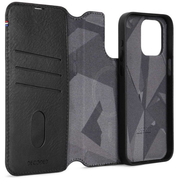 Decoded Portefeuille détachable 2 en 1 en cuir Apple iPhone 15 Pro Max - Noir