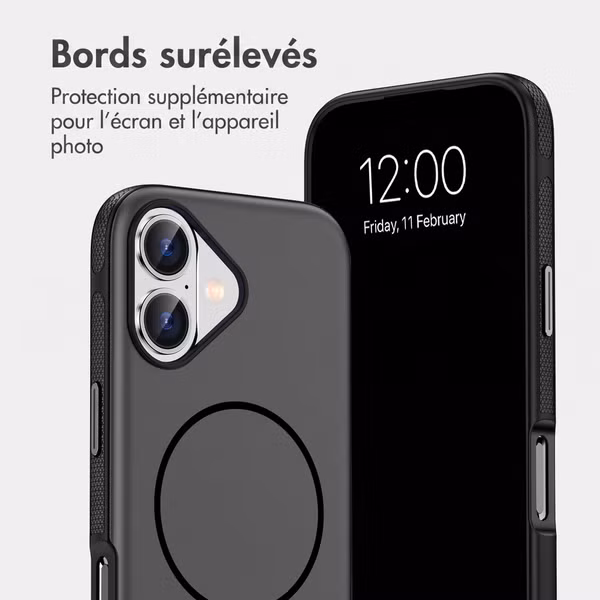 imoshion Coque arrière Color avec Thin MagSafe Ring Apple iPhone 17 - Noir