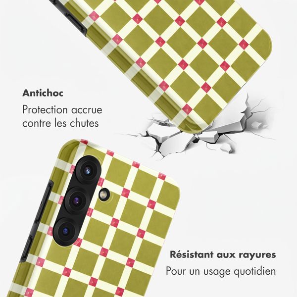 Selencia Coque arrière Vivid Samsung Galaxy S25 - Check This Olive