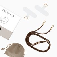 Selencia Cordon universel pour téléphone avec 2 crochets - réglable - Choco Brown