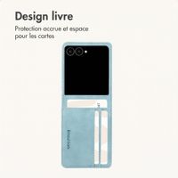 imoshion Étui de télephone portefeuille Luxe Samsung Galaxy Z Flip 8 - Bleu clair