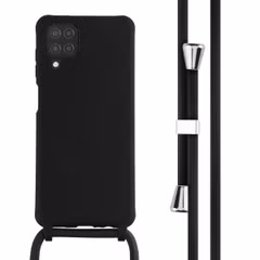 imoshion Coque en silicone avec cordon Samsung Galaxy A12 - Noir