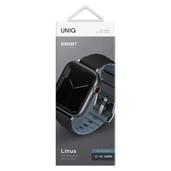 Uniq Bracelet Linus AiroSoft™ en silicone Apple Watch | 38/40/41/42 mm - Midnight Black