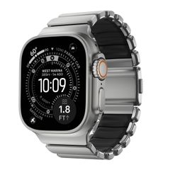 Nomad Bracelet Stratos Apple Watch | 44/45/46/49 mm - Black / Natural Titanium