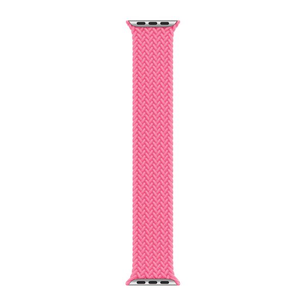 Apple Bracelet Solo tressé Apple Watch | 44/45/46/49 mm - Taille 9 - Flamingo