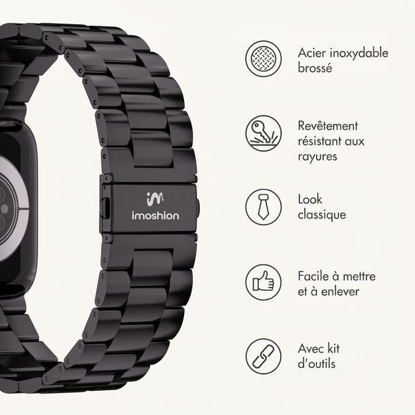 imoshion Bracelet acier Apple Watch | 38/40/41/42 mm - Noir
