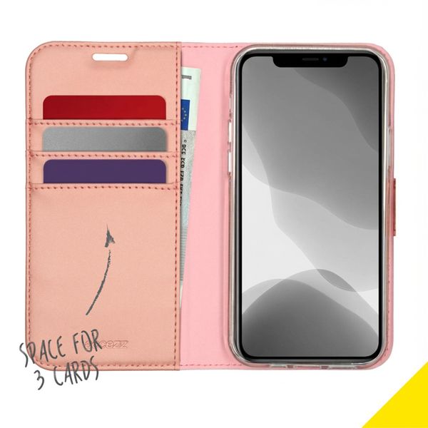 Accezz Étui de télephone Wallet Apple iPhone 12 (Pro) - Rose Doré