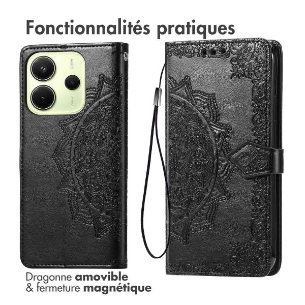 imoshion Etui de télephone Mandala Xiaomi Redmi Note 14 (4G) - Noir