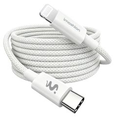 imoshion Câble USB-C vers Lightning Tressé 30 W - 2 mètres - Blanc