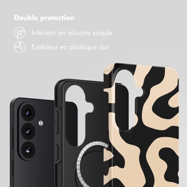 Selencia Coque arrière Vivid avec MagSafe Samsung Galaxy S26 - Art Wave Black