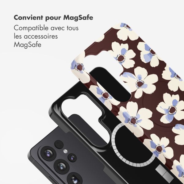Selencia Coque arrière Vivid avec MagSafe Samsung Galaxy S26 Ultra - Choco Flower Pop