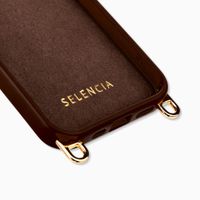 Selencia Coque arrière Rivièra avec MagSafe avec crochets amovibles Apple iPhone 14 / 13 - Choco Brown