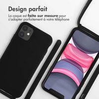 imoshion Coque en silicone avec cordon Apple iPhone 11 - Noir