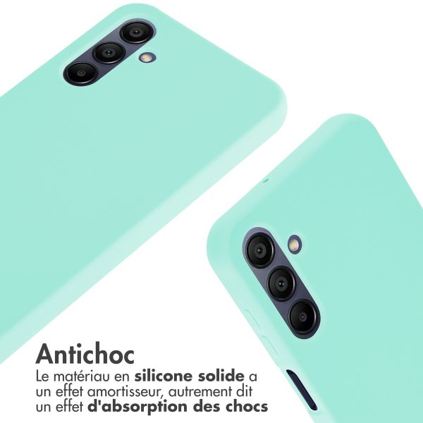 imoshion Coque en silicone avec cordon Samsung Galaxy A15 (5G/4G) - Vert menthe