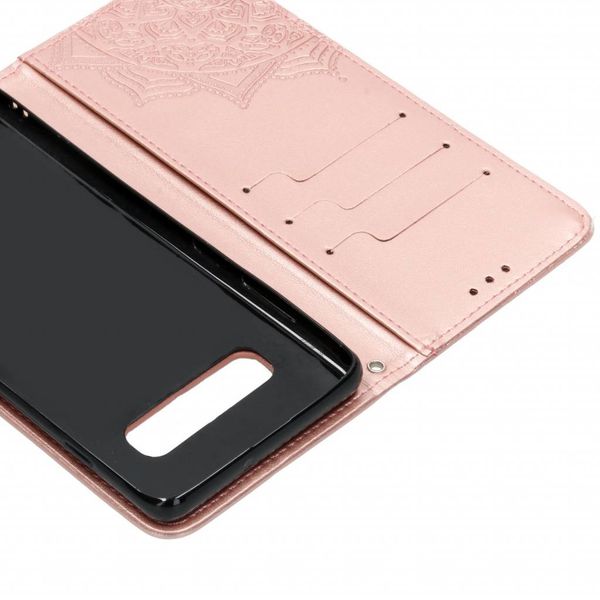 Etui de télephone portefeuille Mandala Samsung Galaxy S10 Plus - Rose