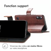 imoshion Étui de télephone portefeuille de luxe Samsung Galaxy A10 - Marron foncé