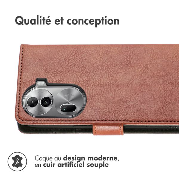 imoshion Étui de télephone portefeuille de luxe Oppo Reno 11 - Marron
