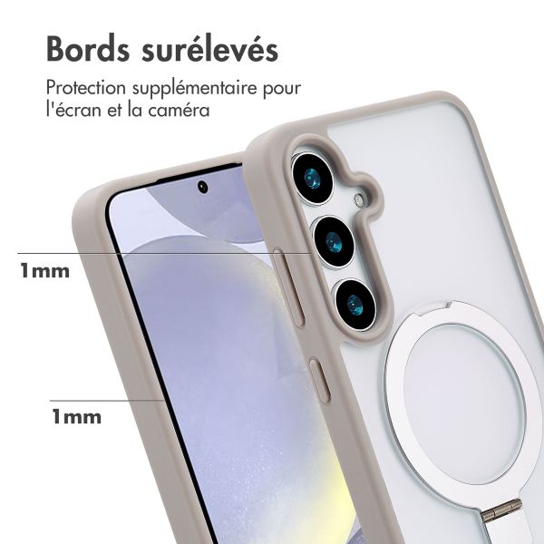 Accezz Coque Ring Stand avec MagSafe Samsung Galaxy S24 Plus - Gris