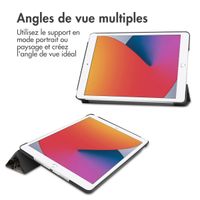 imoshion Coque tablette Design Trifold Apple iPad 9 (2021) 10.2 pouces / iPad 8 (2020) 10.2 pouces / iPad 7 (2019) 10.2 pouces - Black Marble