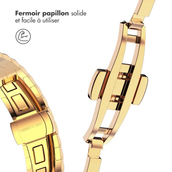 Selencia Bracelet dragon en acier Apple Watch | 38/40/41/42 mm - Doré