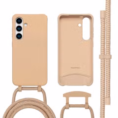 imoshion Coque arrière Color avec cordon amovible et MagSafe Samsung Galaxy S25 / S24 - Beige