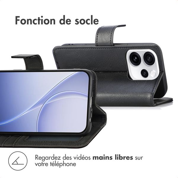 imoshion Étui de télephone portefeuille de luxe Oppo Reno15 Pro (5G) - Noir