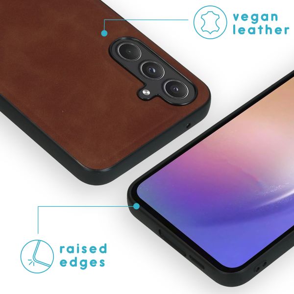 imoshion Etui de télephone luxe 2-en-1 amovible Samsung Galaxy A55 - Marron