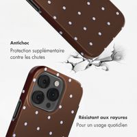 Selencia Coque arrière Vivid Apple iPhone 14 Pro - Happy Dots Chocolate
