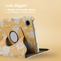 imoshion Coque tablette Design rotatif à 360° Samsung Galaxy Tab A9 Plus - Yellow Flowers