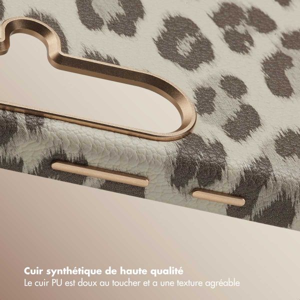 Selencia Coque Sabi imprimé panthère avec MagSafe Samsung Galaxy S25 - Soft Ivory