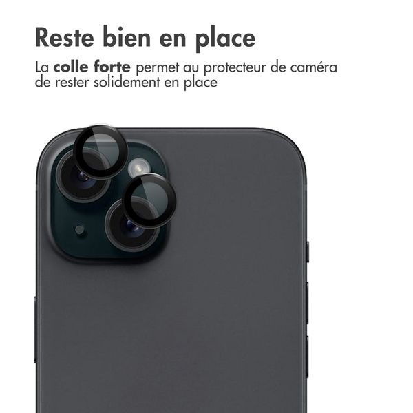 imoshion Lot de 2 protections d'objectif de caméra Apple iPhone 15 / 15 Plus - Black