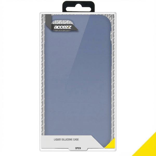 Accezz Coque Liquid Silicone Apple iPhone SE (2022 / 2020) / 8 / 7 - Lavender Gray