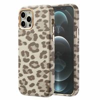 Selencia Coque Sabi imprimé panthère avec MagSafe Apple iPhone 12 (Pro) - Soft Ivory