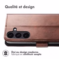imoshion Étui de télephone portefeuille de luxe Samsung Galaxy S26 FE - Marron foncé