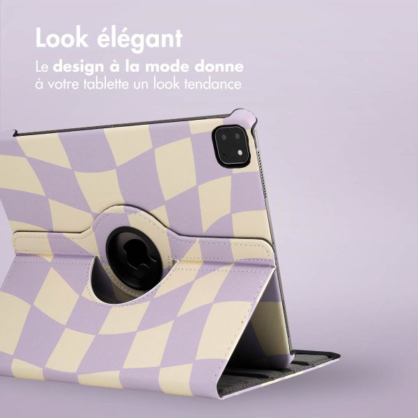 imoshion Coque Design rotatif à 360° Apple iPad Pro 12.9 (2018/2020/2021/2022) - Dancing Cubes