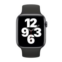 Apple Bracelet Boucle unique en Silicone Apple Watch | 44/45/46/49 mm - Taille 8 - Noir