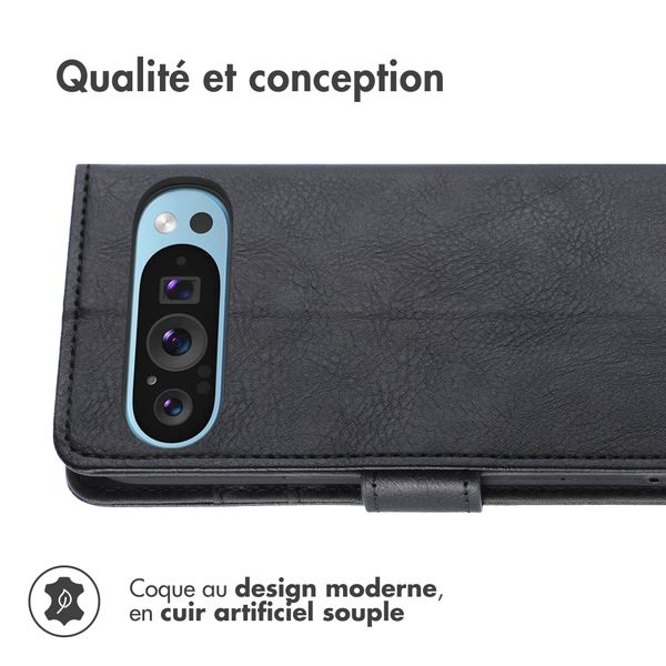 imoshion Étui de télephone portefeuille de luxe Google Pixel 9 / 9 Pro - Noir