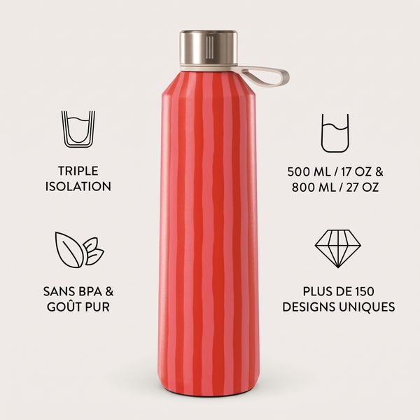 Burga Water Bottle - 500 ml - Pomegranate