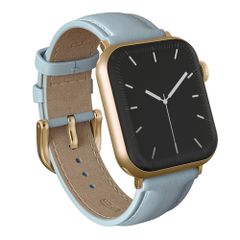 Burga Bracelet en cuir véritable  - Apple Watch | 44/45/46/49 mm / Connexion universelle 20 mm - Dream / Gold