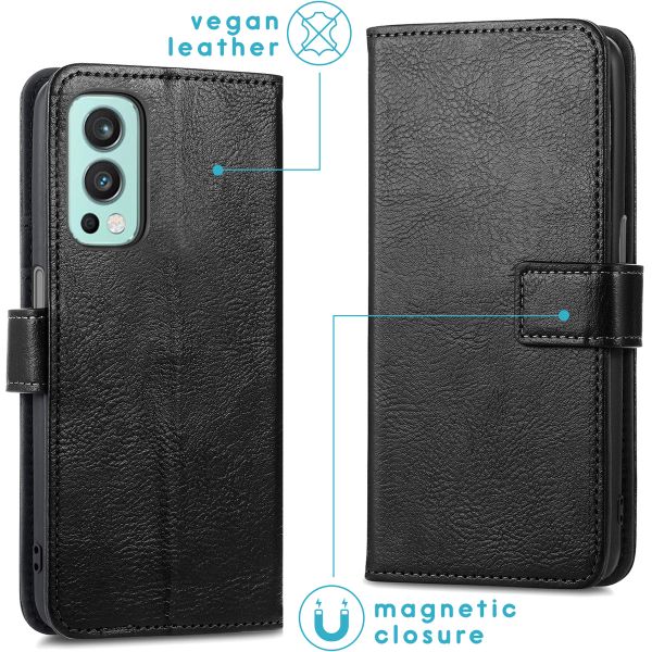 imoshion Étui de télephone portefeuille de luxe OnePlus Nord 2 - Noir