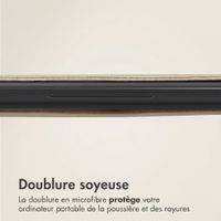 Accezz Leather Pochette ordinateur le Apple MacBook 13 pouces - Beige
