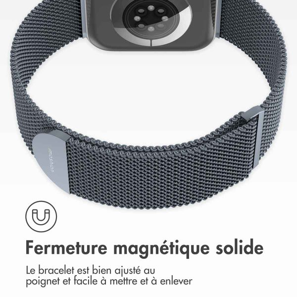 imoshion Bracelet magnétique milanais Apple Watch | 38/40/41/42 mm - Taille M - Gris foncé