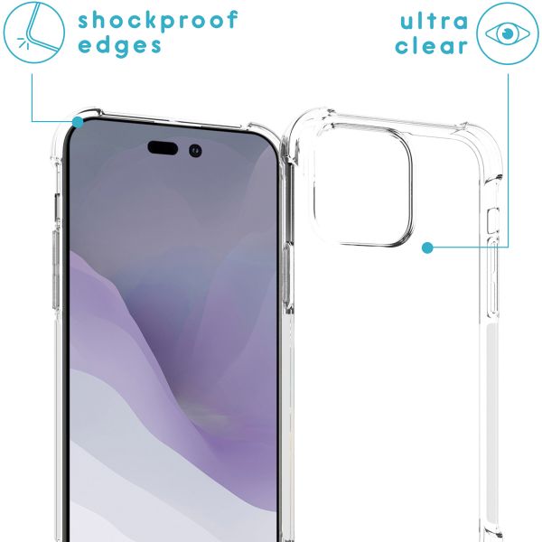 imoshion Coque arrière transparente avec cordon Apple iPhone 14 Pro Max - Noir & Doré